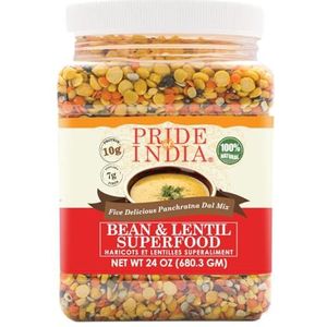 Pride Of India- Indian Bean & Lentil Superfood - Vijf Heerlijke Panchratna DAL Gemengde Jar-1,5lbs (680 GM)