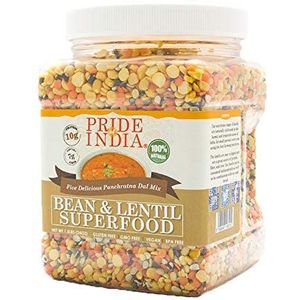 Pride Of India- Indian Bean & Lentil Superfood - Vijf Heerlijke Panchratna DAL Gemengde Jar-1,5lbs (680 GM)