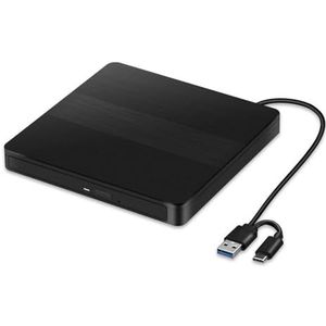 2-in-1 Type C USB 3.0 Slanke Externe Dvd-vcd-cd-brander, Optische Drive, Brander, Lezer, Speler, Lade, Draagbaar, For Pc, Laptop Heldere Beeldkwaliteit Stabiele Audio