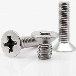 Roestvrij stalen schroeven, 304 roestvrijstalen kruiskopschroeven, verpakking van 12 stuks, maten M1 tot M8(50mm,M3 25pcs)