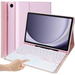 EHLCYS Keyboard Case for Samsung Galaxy Tab S6 Lite 10,4 inch 2024/2022/2020, Ingebouwd Trackpad Afneembaar Draadloos 7-Kleuren Verlicht Toetsenbord, Ultradunne Zachte Hoes Met S-Penhouder,Roze