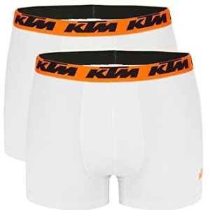 KTM by Freegun Boxershorts voor heren, ondergoed, 2 stuks, wit 2, XL