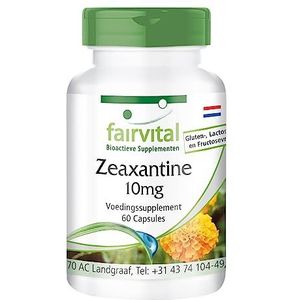 Fairvital | Zeaxanthine capsules 10mg - HOOG GEDOSEERD - VEGAN voedingssupplement - 60 capsules