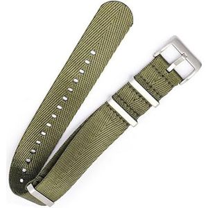 dayeer Veiligheidsgordel Nylon militaire horlogeband voor Omega JB 007 NAVO-horlogebanden (Color : Army, Size : 20mm)