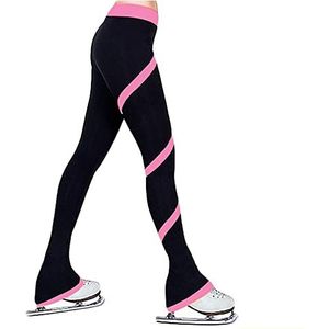 G&F Kunstschaatsen broek voor vrouwen en meisjes spiraal schaatsen broek met fleece gevoerde legging (kleur: roze, maat: XXS)
