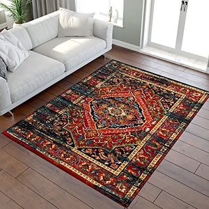 Muratap Klassiek Vloerkleed Marrakech Multikleur - Berber Tapijt Marokkaans Kleed Kleurrijk Sfeervol Vintage Retro Oosters Perzisch Traditioneel Warm - Maat: 140x200 cm