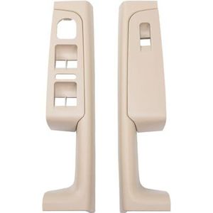 Auto interieurdeurgrepen 2-delige Set Voor Skoda Voor Superb 2008-2013 Binnendeurhendel Armsteunframe Schakelaar Bedieningspaneel Bekleding 3TD867157(Beige front)