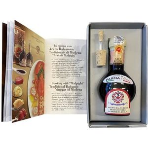 Traditionele balsamico-azijn Dop Malpighi – 12 jaar oud – Modena – Italië + receptenboek