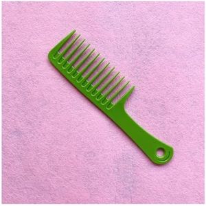 Grote Grove Krullend Haar Kam Krullend Vrouwen Glad Haar Kam Geen Knoop Verdikte Kappers Kam Haar Styling Tools(Green)