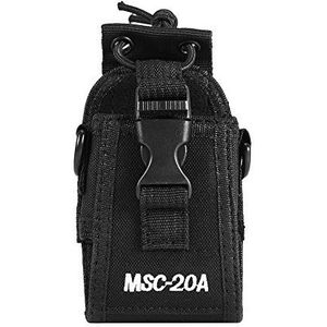 Nylon radiotas voor Kenwood/voor /voor HYT bidirectionele radio, Walkie-talkie Case Cover met Lanyar Radio Pouch Back Clip, Ongeveer 5,6 meter verstelbare schouderbanden