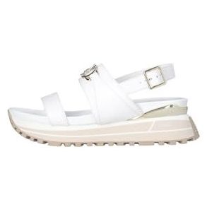 Liu Jo Sportsandalen voor dames, wit platform, rubberen zool, verstelbare bandjes, Wit, 40 EU