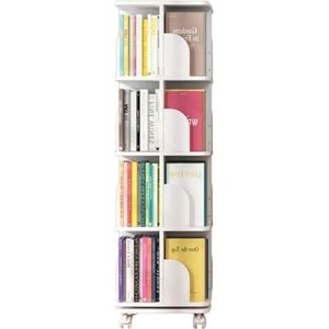 hoge boekenplank Boekenkast 3-laags 360° draaibare boekenplank Decor Hoge boekenkast Plank Vloerstaande boekenplank Luxe eenvoudige staande boekenkast perfecte weergave