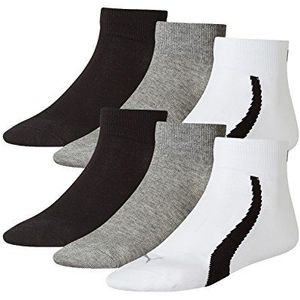 Puma Unisex Adult Lifestyle Quarter Sock, veelkleurig (325 - wit/grijs/zwart), 39-42 EU