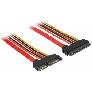 Delock Verlengkabel SATA 6 Gb/s 22 pin stekker > SATA 22 pin aansluiting (3,3 V + 5 V + 12 V) 10 cm