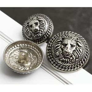 Breiknopen, diverse knopen pin, 10st 15/20/25mm leeuwenkop geit ontwerp vintage metalen knopen for overhemd naaien accessoires knopen for kledingontwerpers mode(Color:Lion Silver,Size:15mm-10pcs)