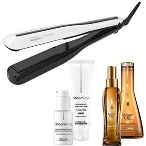 L'Oréal Pro Steampod 3.0 Stijltang + fijne melk 150ml + serum 50ml + Mythic Oil Olie 100ml + Mythic Oil Shampoo 250ml