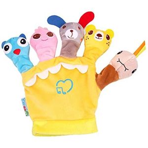 Dierlijke Vingerpoppetjes - Tiny Hands Toys Dierlijke vingerpoppetjes met muziek | Zachte handpoppen Interactieve leerrekwisieten Speelgoed voor kinderen, shows, speeltijd