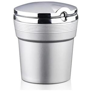 Draagbare auto-asbakken Voor Ford Voor Kuga Fiesta Voor Focus Fusion Escort Ecosport Falcon Mondeo Auto-asbak Auto-interieuraccessoires Autosigaretten Asbakken(Silver)