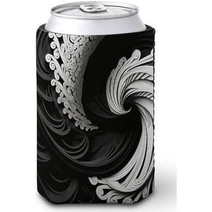 LKHDS Cupsleeve met continue warmtebehoud Flexibele universele bekerhoes zwart-wit afbeelding bedrukt koffiemouw mooie en stijlvolle bekerhoes