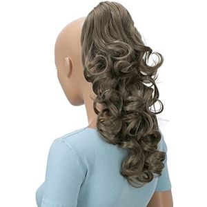 CAISHA 40cm Haarstukje Vlecht Paardenstaart Haarextensies Volumineus Golvend Asbruin H214