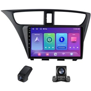 Carplay autoradio 2 Din geldt voor Honda Civic 9 FK FB 2012-2017 met Android Auto Bluetooth 9 inch touchscreen autoradio met RDS FM GPS stuurwielbediening + achteruitrijcamera(C10)