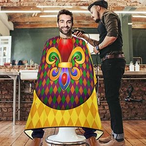 Mardi Gras Kapperscape Festival Goud Patroon Wasbare Kapperscape Antistatische Kapperscape voor Kledingbescherming Verven Woonkamer Accessoires 140 x 168 cm