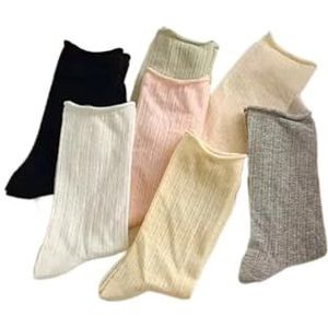 YIJIANUO Sokken Voor Vrouwen Dunne Zomer Nieuwe Snoep Kleur Hollow Out Losse Sokken Vrouwen Casual Basic Zoete Meisjes Mode Lange Sokken Comfort, Beige, 71 EU