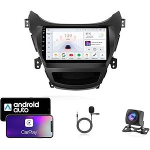 Android 13 Dubbel Din Auto Stereo Touchscreen Auto Stereo Voor Hyundai Elantra 2011-2013 Met Bluetooth GPS Navigatie WiFi FM Radio USB/SWC/Plug en Play Ondersteuning Carplay&Android Auto(4 Core Wifi 1