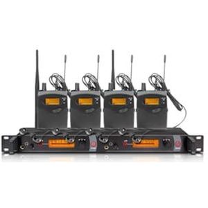 Draadloze intercoms, In-ear monitoringsysteem 2-kanaals multi-bodypack-monitor met in-ear draadloos monitoringsysteem voor thuis, zakelijk of op kantoor(Blue)