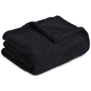 Plaid Fleece Deken 150 x 200 cm, Enkele Flanellen Deken - Oeko-TEX® Gecertificeerde Deken, Fleece Deken voor Bank en Bed, Flanellen Bovenlaken, Zachte Deken-Blauw