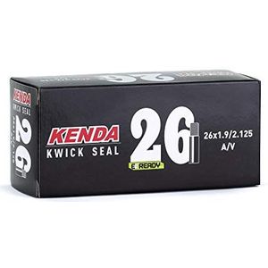 Kenda 26 1.9/2.125 KWICK Seal Schrader 28 mm fietscamera, uniseks, volwassenen, zwart, één maat
