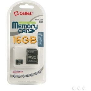 Cellet 16GB HTC Hero2 Micro SDHC-kaart is speciaal geformatteerd voor digitale opnamen zonder verlies met hoge snelheid! Inclusief standaard SD-adapter.