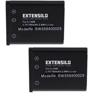 EXTENSILO 2 x batterij compatibel met Fuji/Fujifilm Instax 90 Mini Neo Classic camera (700 mAh, 3,7 V, Li-Ion)