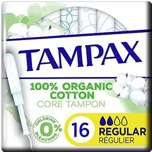 Always Tampax katoenen bescherming met applicator, 16 cm, hartstempel van biologisch katoen