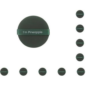 10 set van 7 stuks cosmetische puff nat droog foundation setting poeder applicator dubbelzijdige zachte wasbare make-up spons voor meisjes rond groen