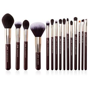 Eljjhah Make-up Borstels Set Professionele Natuurlijke Synthetische Haar Make-up Borstel Foundation Poeder Contour Oogschaduw 15-25 stks (Handvat Kleur: T282 15STKS)