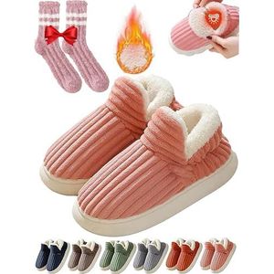 SIAMZYWV Pluffi the Cozy & Stijlvolle Slipper, Pluffi Comfortabele Pantoffi, Pluffi Slippers Mannen, Pluffi Pluffi Wolk Warm Thuis Slipper, roze, 35.5 EU