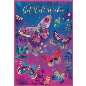 Simon Elvin - Wenskaarten, traditioneel design van Get Well Wishes, 6 stuks, eenheidsmaat, meerkleurig