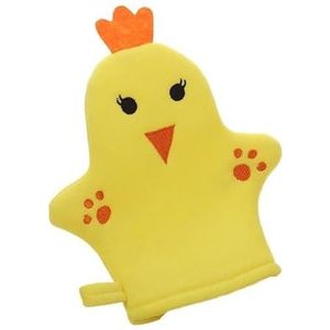 Badsponzen for volwassenen, badspons, mesh poef badspons, schuim Loofah spons (Color : Duckling)