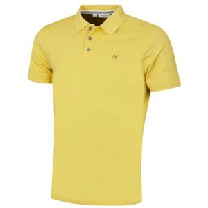 Calvin Klein Campus Golfpoloshirt Geribbelde 3 Knopen - Citroen - L