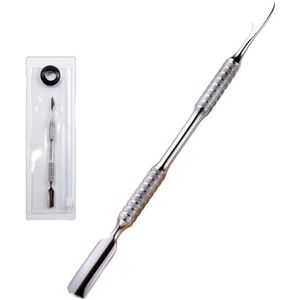 Roestvrij Staal Nagelriemduwer Dubbele Einde Nail Pusher Metalen Spatel Nail Cleaner Cuticle Remover Voor Manicures Pedicures 2 In 1 Nail Pusher Spatel Pusher Rvs Cuticle Pusher