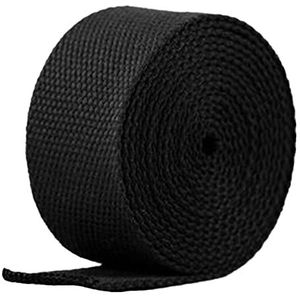 DQZRTUECA Polyester katoenen band, veelkleurig, 38 mm x 5-20 meter(Black,38mm x 5Yards)
