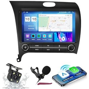Android 14 Auto Stereo Navi voor K-IA K3 (2013-2018) 9 ""QLED-scherm Autoradio met draadloze carplay Android Auto GPS-navigatie met Bluetooth 5.0 HIFI FM 5G-WiFi SWC RDS MIC,M100s