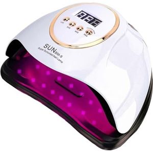 280W UV-lamp for nagels, 66 LED's nagellamp, droger met 4 timers, gellak drooglamp, slimme sensor gellampen, professionele nagelgereedschappen(BM-9-White)