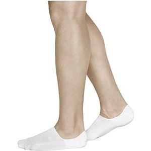 VITSOCKS Dunne Ultralichte No-Show Sokken Heren, 98% Katoen (4 PAAR) Onzichtbare Footies, wit, 39-42