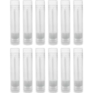 Lippenbalsem Lege Container Tubes 3/16oz (5.5ml) Pack van 12 Natuurlijke Doorschijnende Kleur