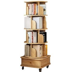 5-laags draaibare boekenplank, CD-opbergrek Draaibare boekenkast 360° draaibaar opbergrek Vloerstaande boekenkast (Color : Style 2)