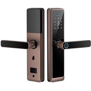Vingerafdrukdeurslot WiFi Bluetooth TUYA APP Elektronisch Slot Digitale Smartcardtags Hotelslot Slank ontwerp(ROSE GOLD,240x22(4585))