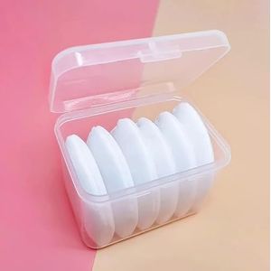 6 stuks 4 kleuren driehoek bladerdeeg wasbare mini make-up spons for oogschaduw foundation blush cosmetica zachte katoenen poederdons (Color : 6Pcs White)