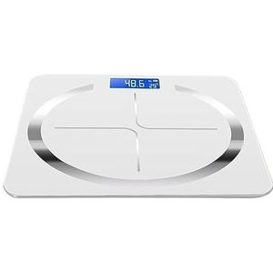 Lichaamsvetglas Slimme Draadloze Digitale Weegschaal Usb Opladen Led-display Draadloze Thuisvloer Badkamer Elektronische Weegschaal Gemakkelijk Te Gebruiken(White weight scale)